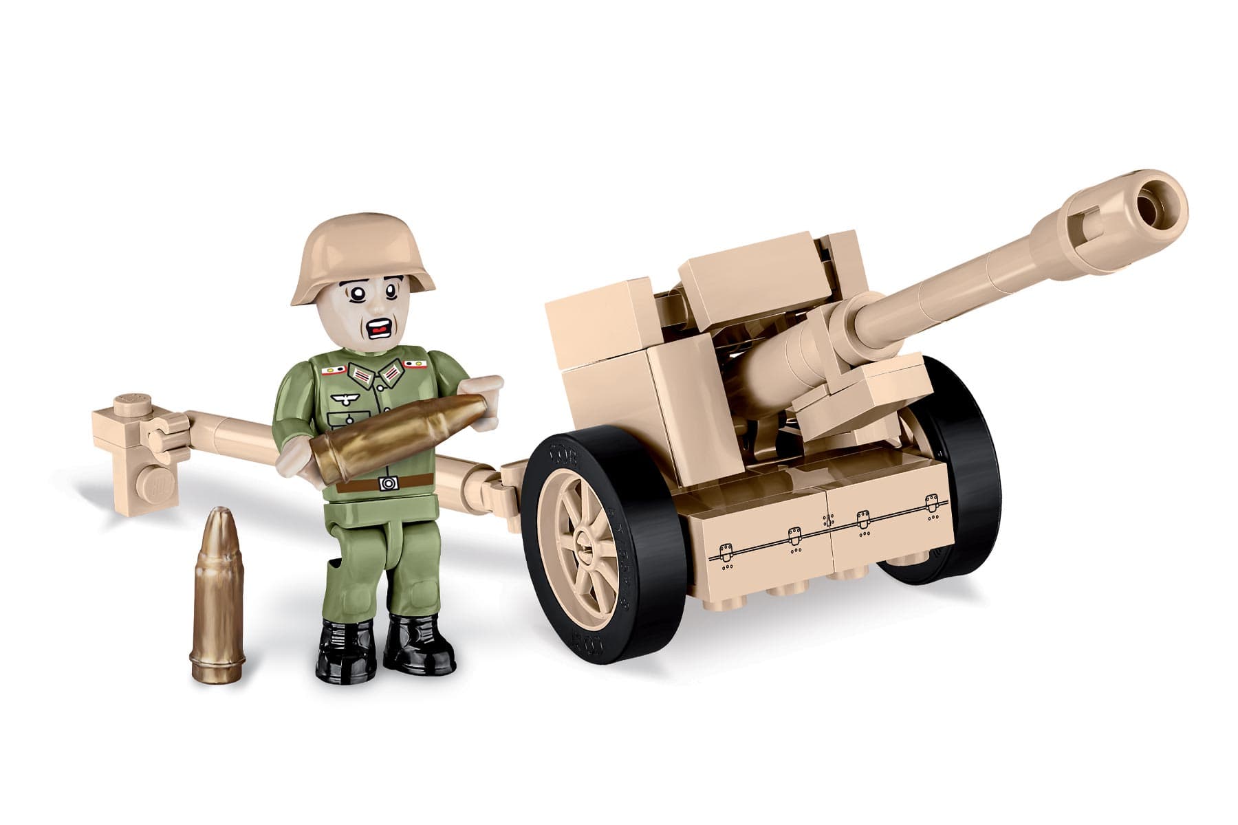 LEGO WWII 7.5cm Pak 40 1/16 Scale instructions for Gun Only 