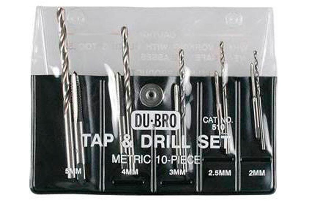 Dubro 10pc Metric Tap & Drill Set
