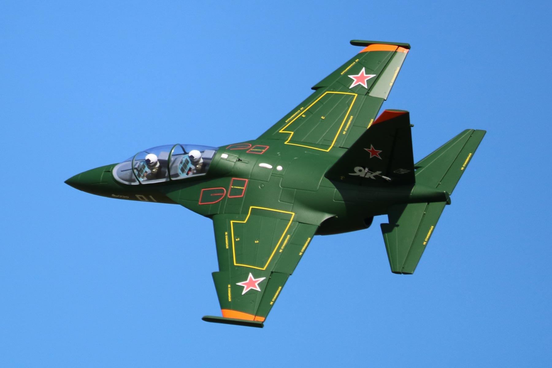 Freewing Yak-130 Green 70mm EDF Jet - ARF PLUS [FJ20921AP] Motion RC