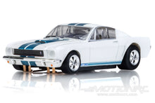 Load image into Gallery viewer, AFX Mega G+ HO Scale 1965 Shelby Mustang GT350 White/Blue Slot Car AFX22068
