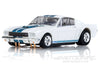 AFX Mega G+ HO Scale 1965 Shelby Mustang GT350 White/Blue Slot Car AFX22068