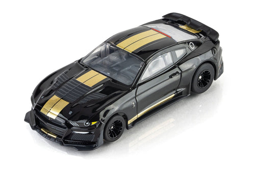 AFX Mega G+ HO Scale 2022 Shelby Mustang GT350H Black/Gold Slot Car AFX22082