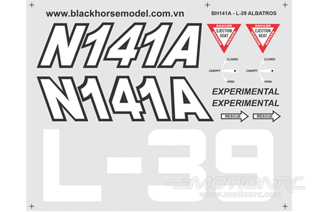 Black Horse 90mm EDF L-39 Albatros - Red - Decal Set BHM1021-111