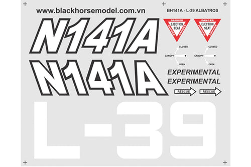 Black Horse 90mm EDF L-39 Albatros - Red - Decal Set BHM1021-111