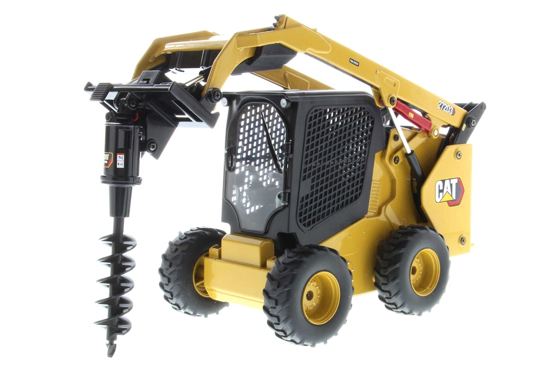 Diecast Masters 1/16 Scale Caterpillar 272D3 Skid Steer Diecast Loader - RTR with Bucket, Auger, Forks, and Broom - (OPEN BOX) DCM28007(OB)