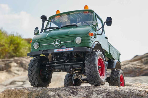 FMS FCX24 Green Mercedes-Benz Unimog 421 1/24 Scale 4WD Crawler - RTR FMS12405RTRGN