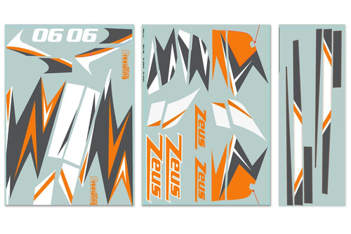 Freewing 90mm EDF Zeus Decal Set - Orange FJ3201207