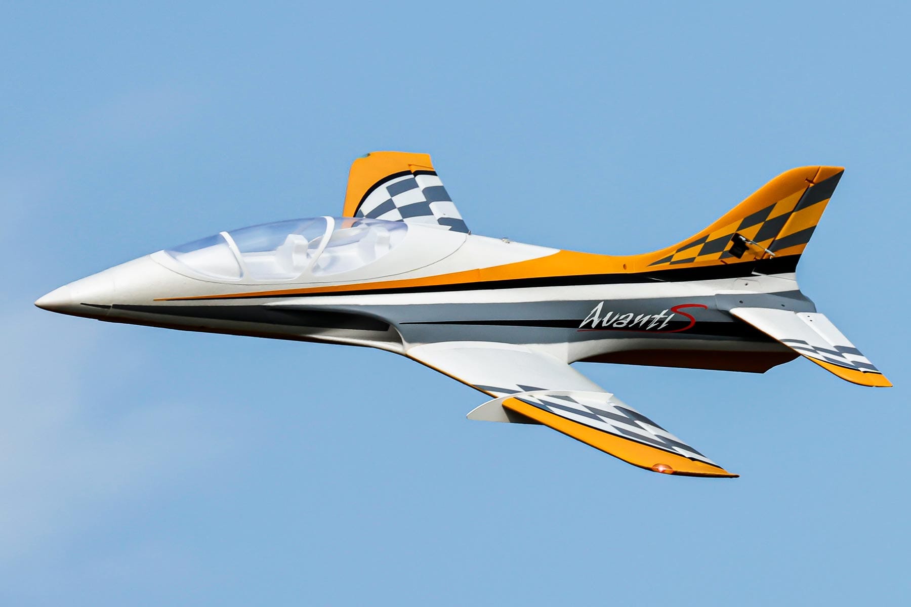 Freewing Avanti S V2 Yellow 80mm EDF Sport Jet - ARF PLUS FJ21215AP