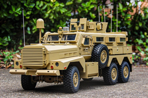 Heng Guan US Military MRAP Tan 1/12 Scale 6x6 Armored Tactical Vehicle - RTR HGN-P602