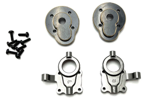 Hobby Plus 1/18 Scale EVO Pro Machined Aluminum V2 Front Portal Hub Set HBP240391