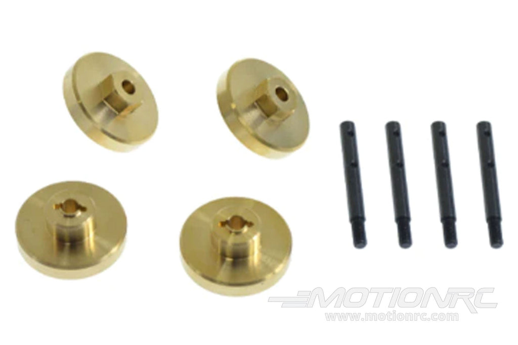 Hobby Plus 1/18 Scale Optional Brass +10mm Wheel Hex with Axle Set (4) HBP240397