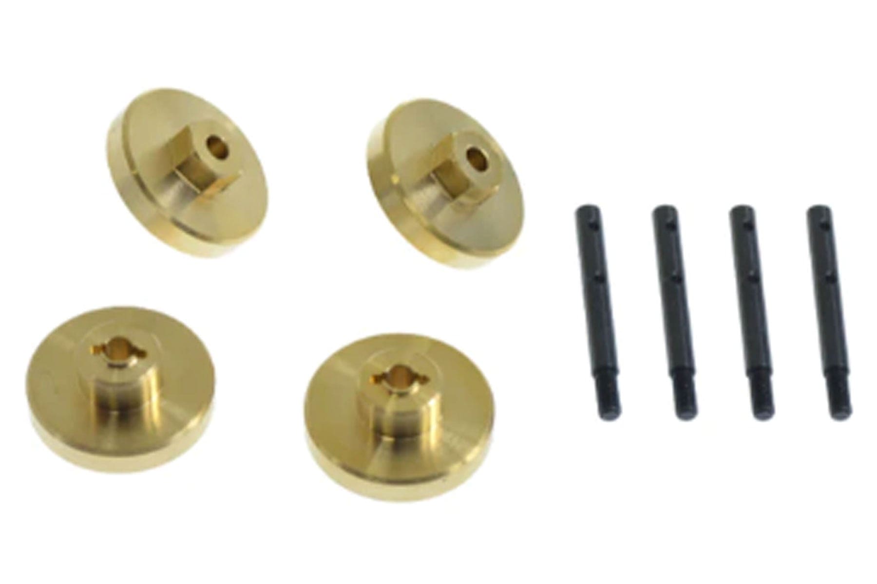 Hobby Plus 1/18 Scale Optional Brass +10mm Wheel Hex with Axle Set (4) HBP240397