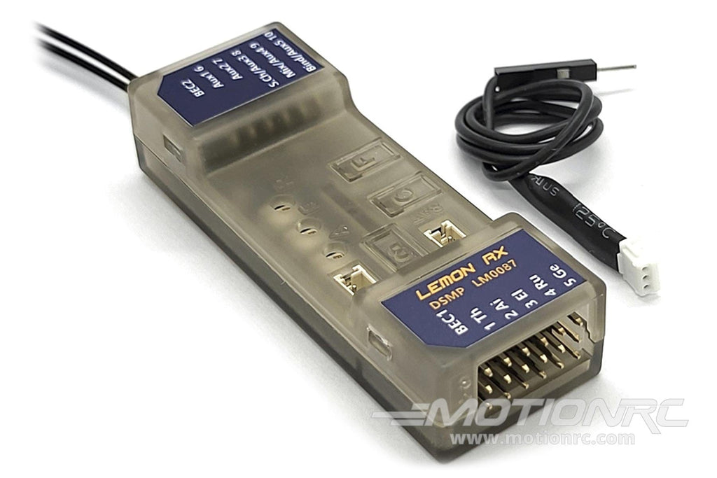 Lemon 10-Channel DSMX Compatible Telemetry Receiver with Gen 2.1 Gyro Stabilization LM0087VPX