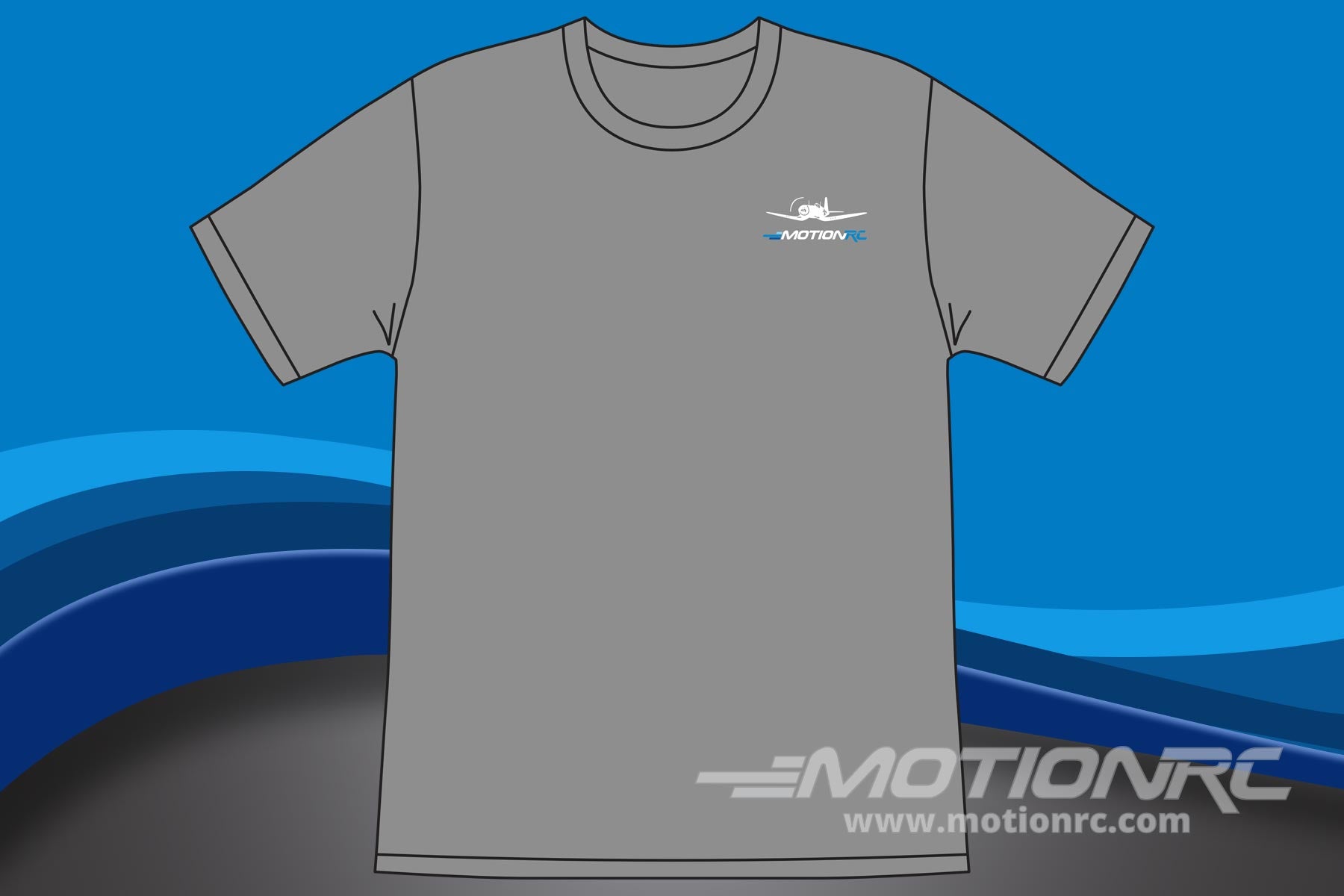 Motion RC Corsair Graphic T-Shirt - Grey MRC7015-006-M