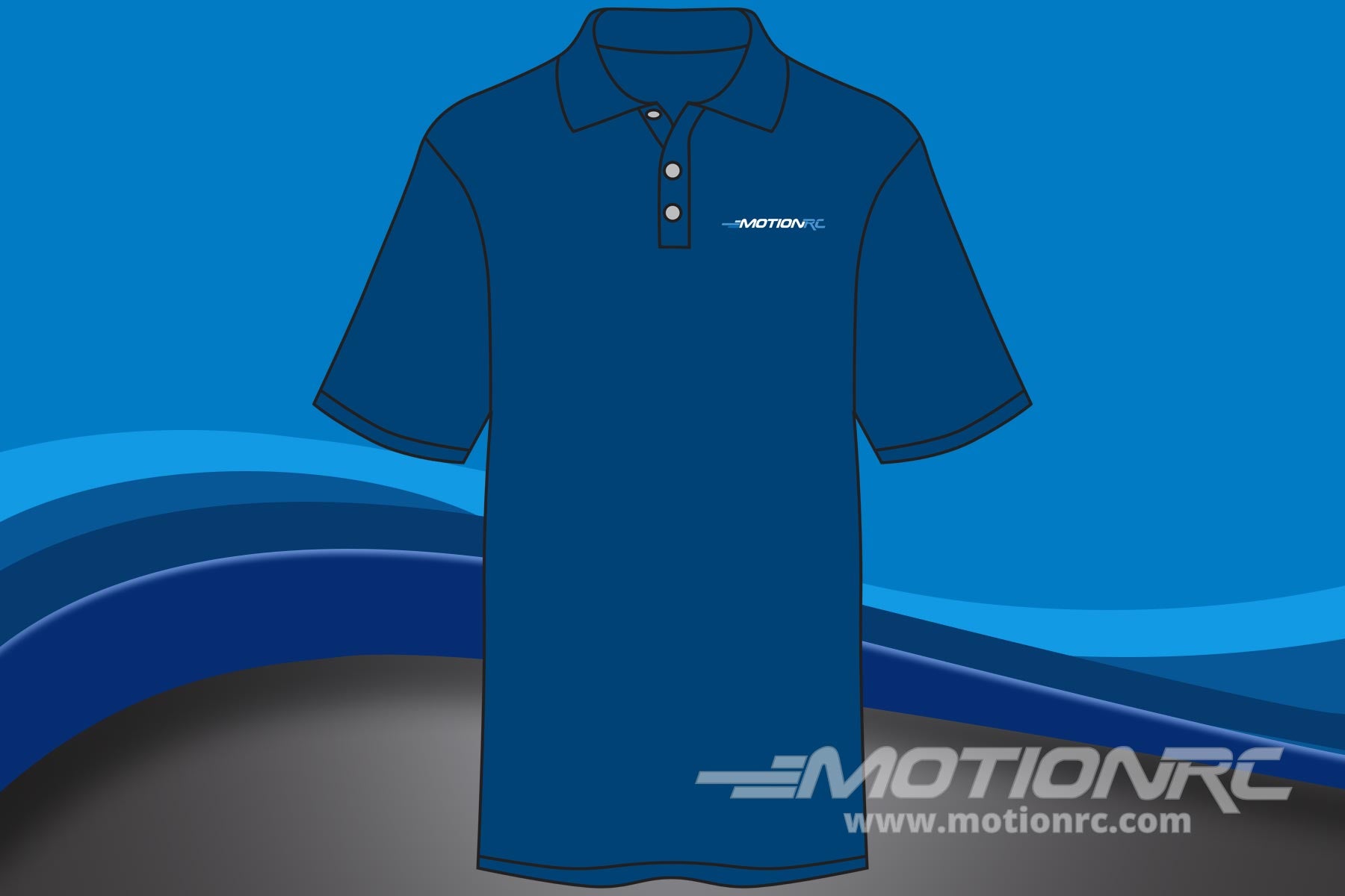 Motion RC Logo Embroidered Polo Shirt - Navy MRC7015-002-M