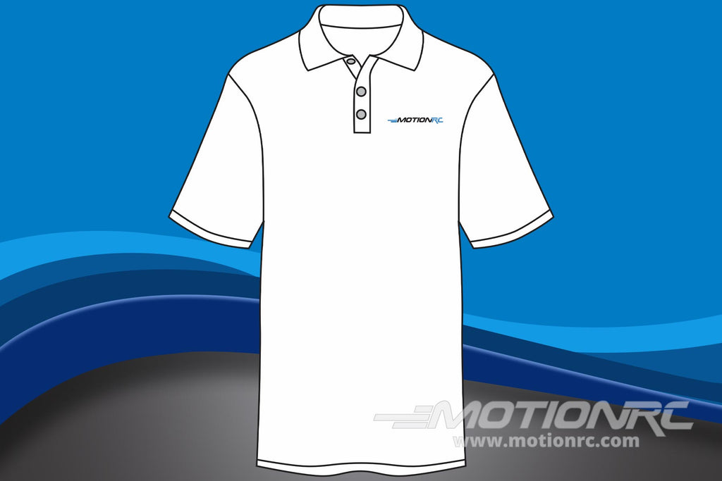 Motion RC Logo Embroidered Polo Shirt - White MRC7015-001-M