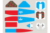 Nexa 1730mm Fokker DVII Red-Blue Covering Set (Fuselage and Tail) NXA1070-106