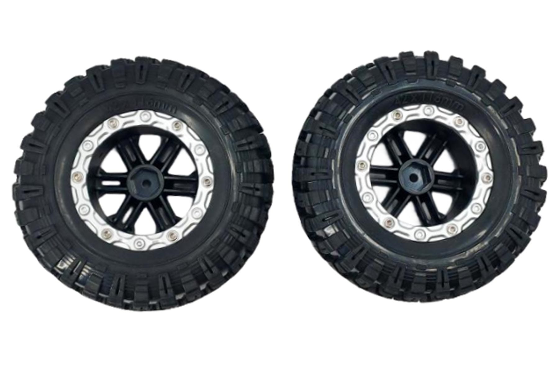 Primus 1/10 Scale Crawler Tires and Grey Wheels - Mounted Set PRM5016-006