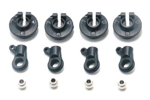 Primus 1/7 Scale Truck Shock Rod Ends, Pivot Balls, and Spring Cup Set (4) PRM7010-059