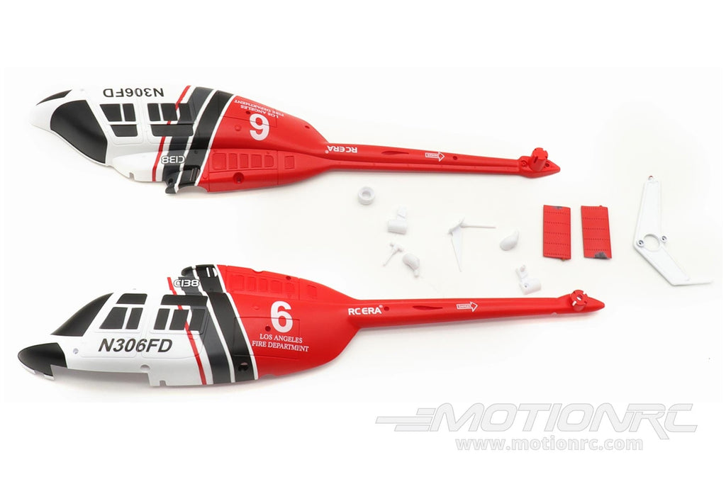 RotorScale 150 Size Bell 206 Fuselage Set - Red RSH1019-115