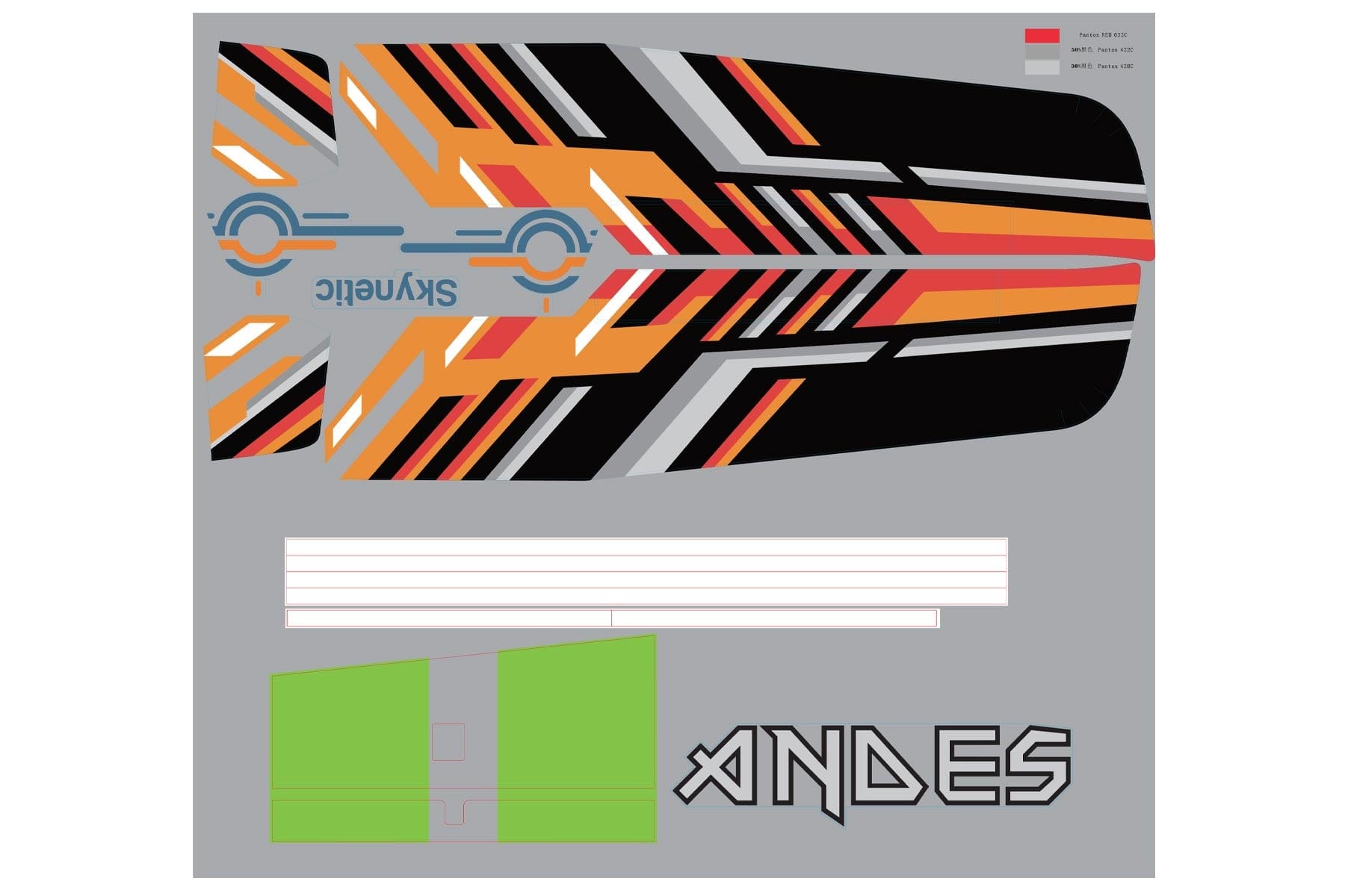 Skynetic 2000mm Andes Glider Decal Sheet SKY1053-107