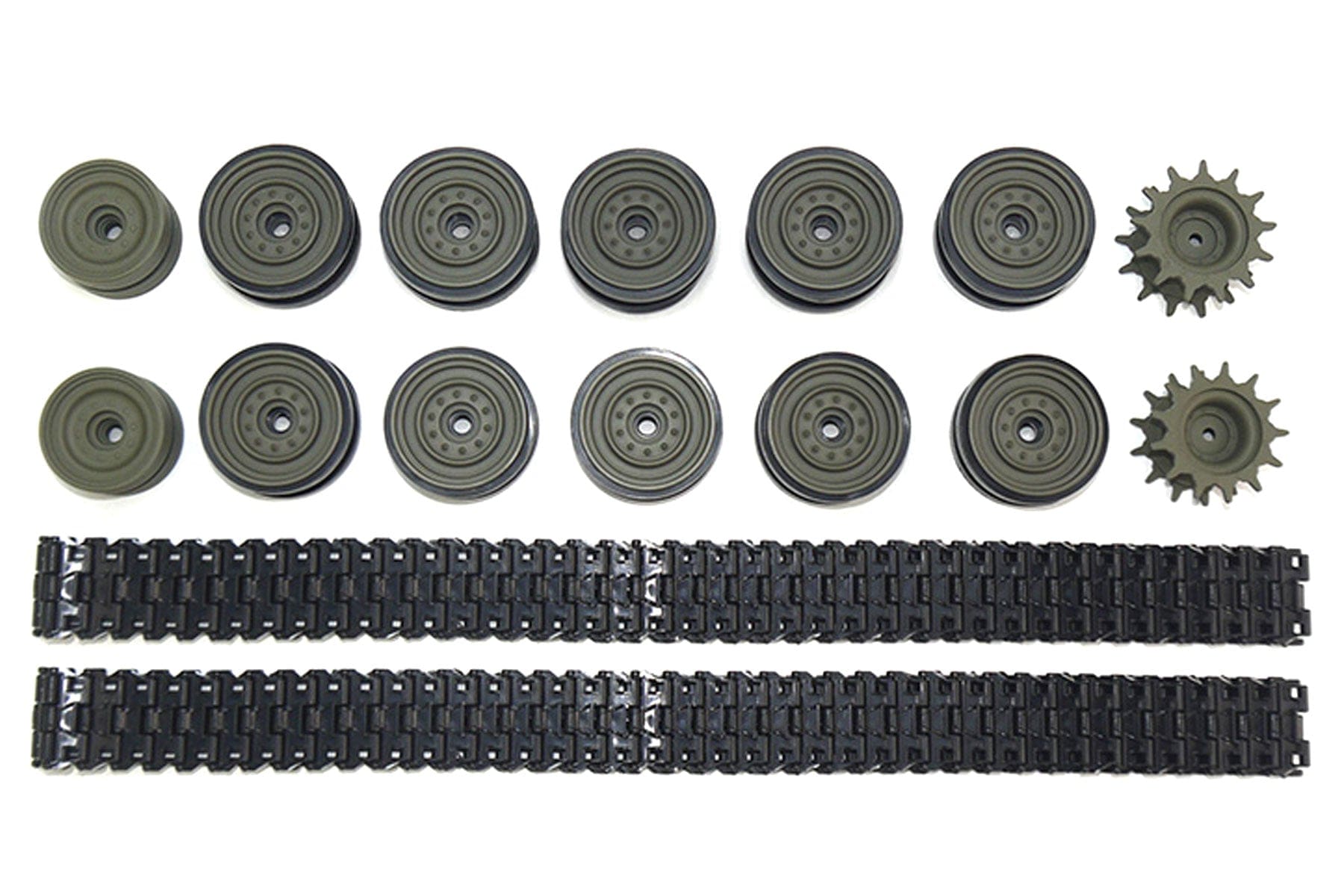 Tongde 1/16 Scale US M24 Chaffee Plastic Tracks, Sprockets, Drive Wheels, and Road Wheels Set TDE1007-106