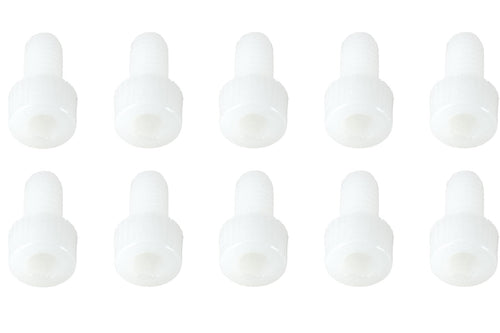 BenchCraft M4 x 8mm Nylon Hex Screws - White (10 Pack) BCT5040-012