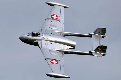 Freewing de Havilland DH-112 Venom V3 Swiss Silver High Performance 90mm EDF Jet - PNP RJ30213P