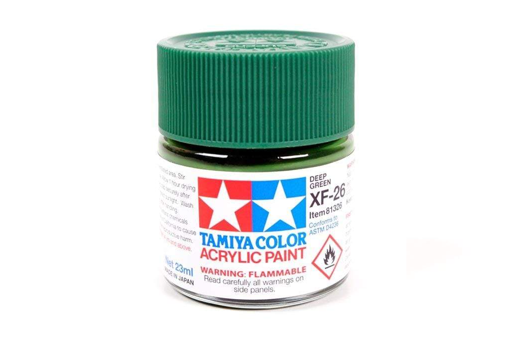 Tamiya Acrylic XF-26 Deep Green 23ml Bottle [TAM81326] Motion RC